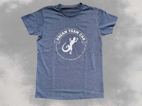 Tshirt homme Label vintage Dream Team Car bleu chiné