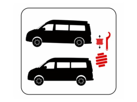 Kit de 4 ressorts Eibach HD ajustables en hauteur pour Volkswagen Transporter T5 T6 4Motion