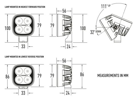 Spot à leds Lazer Utility-25 ADR - Bulk Pack (x 48)