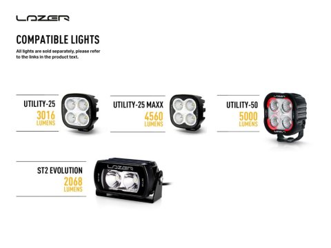 Kit support montant A Lazer Jeep Wrangler / Gladiator (2018+) - Support seul