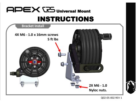 Support universel pour enrouleur 6 & 10 m Apex