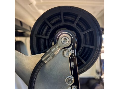 Raccord banjo CRS Apex 1/4 NPT vers flexible tressé 3/8