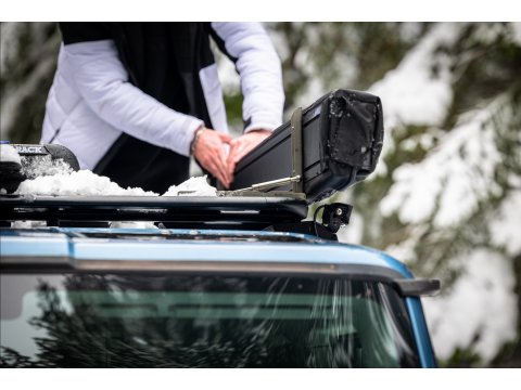 Support de auvent latéral rabattable Croc Hinge avec vérin d'assistance