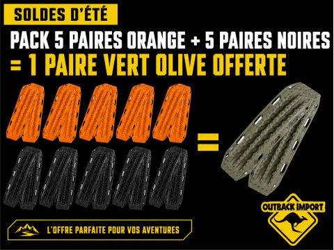 PACK 10 MAXTRAX ACHETEES 1 OFFERTE - Plaques à sable Maxtrax MKII