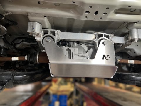 Ski protection différentiel arrière aluminium 6mm N4-Offroad pour Volkswagen Transporter T8 4motion