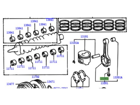 Boulon de bielle HDJ80 HDJ100 HZJ7