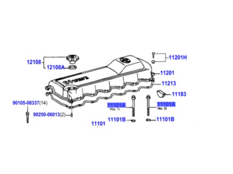 Vis culasse longueur 133.5mm HDJ80 HDJ100 HZJ7 motorisations 1HZ 1PZ 1HD-T 1HD-FT