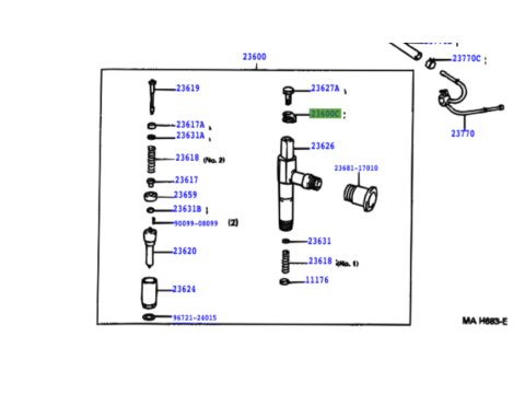 Joint de retour injecteur HDJ80 24s HDJ100