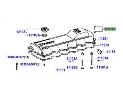 Vis avec rondelle de cache culbuteur HDJ100 et HDJ80 24s