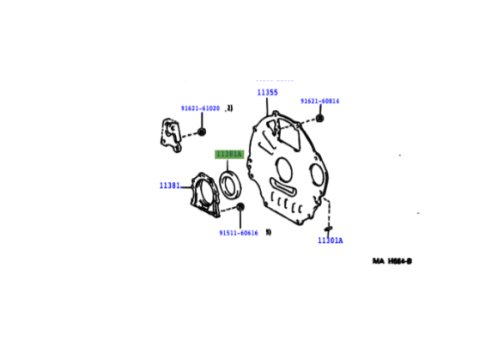 Joint spi arrière vilebrequin côté volant moteur Land Cruiser Hilux