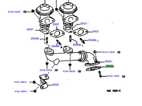 JOINT TUYAU VANNE EGR 1HZ 1HDFT