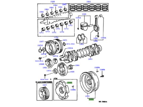 Volant moteur 1HDFT pour HDJ80 24S et HDJ100
