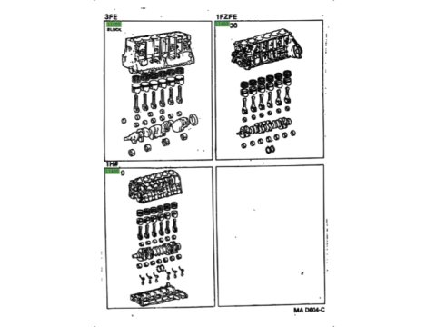 Bloc moteur embiellé 1HDFT pour Land Cruiser HDJ80 24S et HDJ100