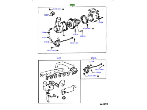 Turbocompresseur Toyota HDJ80 12s 24s neuf origine constructeur
