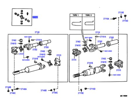 Croisillon de transmission pour Land Cruiser - Ø29x77.3mm