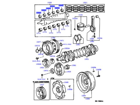 Coussinet de bielle N°3 HDJ80 HDJ100 HZJ7