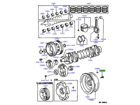 BOULON VOLANT MOTEUR 1HZ 1HD#