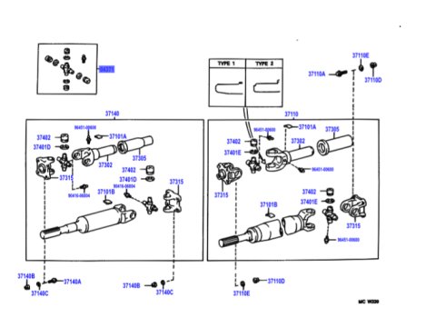 Croisillon de transmission pour Land Cruiser - Ø32.2x92mm