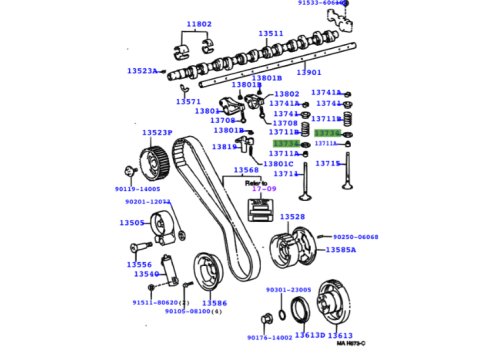 Siège de ressort de soupape HDJ80 24s HDJ100