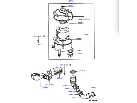 Joint rond entre filtre et boite à air HDJ80 HZJ7 BJ7 HJ6 BJ4
