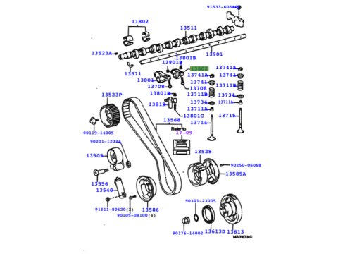 Culbuteur échappement HDJ80 24s et HDJ100 - petit modèle