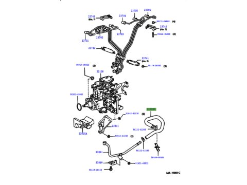 Durite arrivée gasoil pompe à injection HDJ80 24s