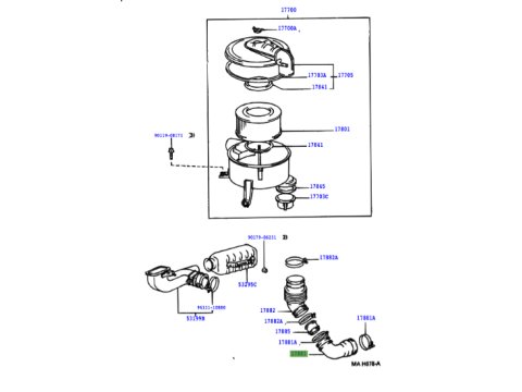 Durite admission sur turbo coude 90° HDJ80 12S 24S