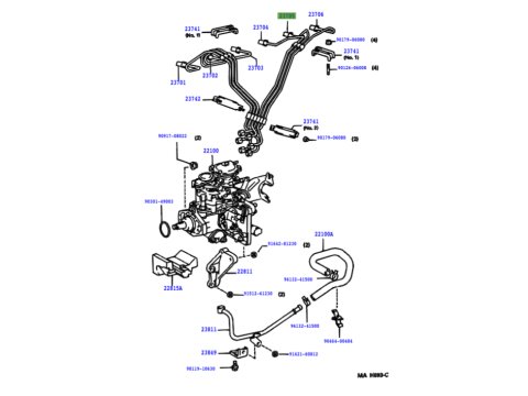 Conduite rigide haute pression injecteur No5 HDJ80 24s
