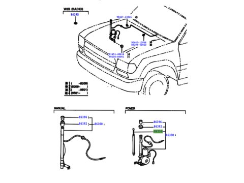 Brin d'antenne radio électrique HDJ80
