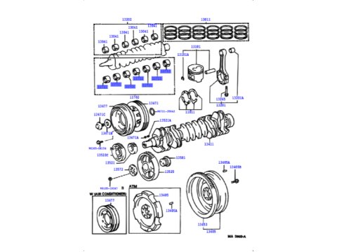 Coussinet de vilebrequin N°5 HDJ80 HDJ100 HZJ7