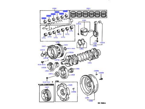 Coussinet de bielle N°5 HDJ80 HDJ100 HZJ7