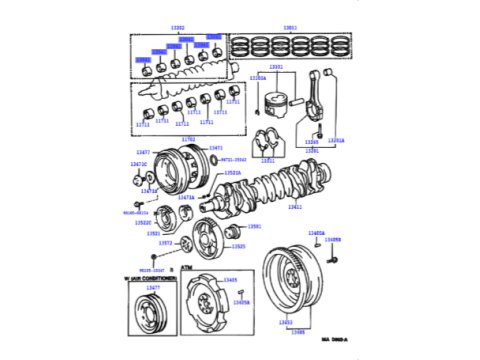 Coussinet de bielle N°6 HDJ80 HDJ100 HZJ7