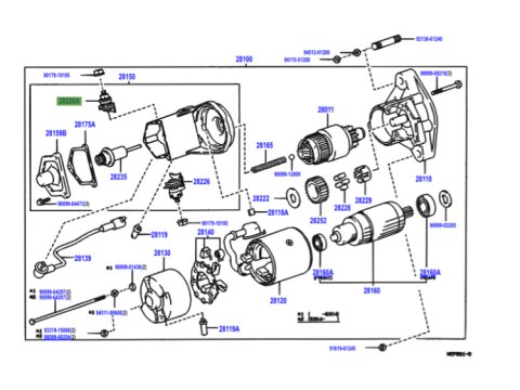 Kit réfection borne démarreur 12V Land Cruiser