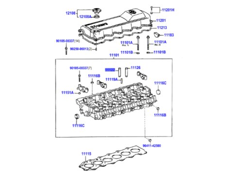 Guide soupape admission ou échappement HDJ80 24s et HDJ100