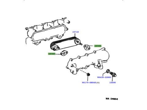 Joint refroidisseur huile moteur HDJ80 HDJ100 HZJ7 KZJ7 KZJ9