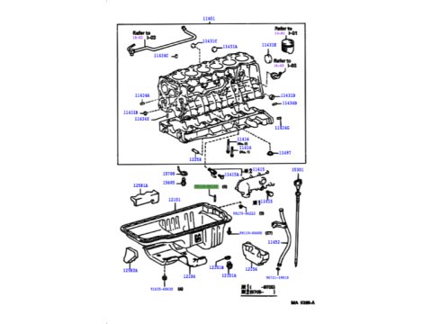 Goujon de fixation carter d'huile sur bloc côté embrayage HDJ80 HDJ100 HZJ7