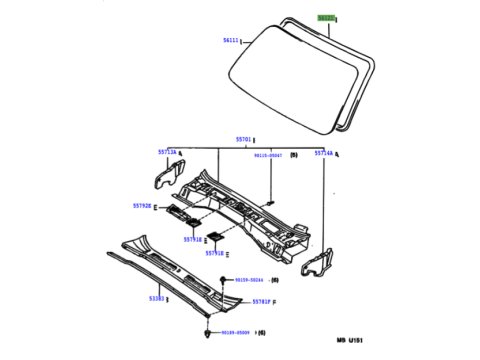 Joint de pare brise Land Cruiser HDJ80