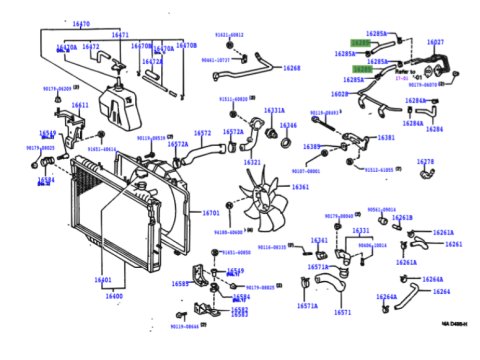Durite No2 sur conduite rigide refroidissement turbo HDJ80 HDJ100