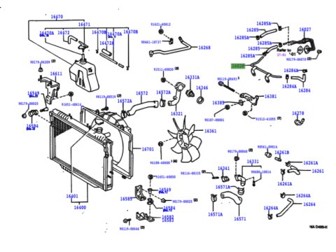 Conduite rigide refroidissement turbo sur bloc HDJ80 HDJ100