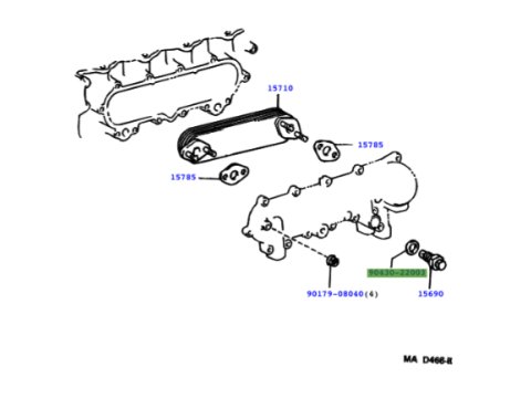 Joint clapet surpression refroidisseur huile moteur