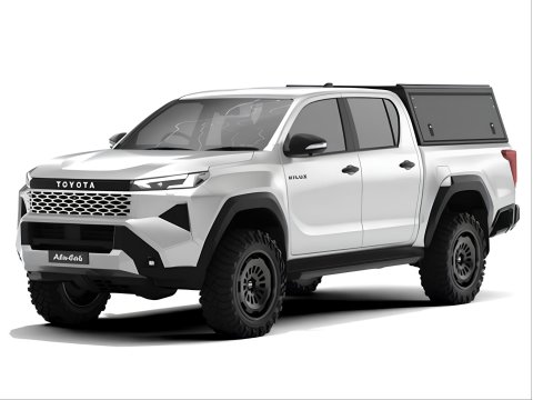 HardTop Alu-Cab Explorer noir lisse pour Toyota Hilux Travo double cabine