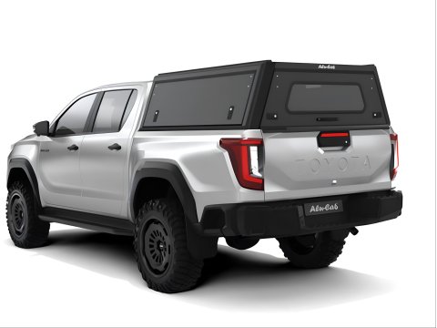 HardTop Alu-Cab Explorer noir lisse pour Toyota Hilux Travo double cabine
