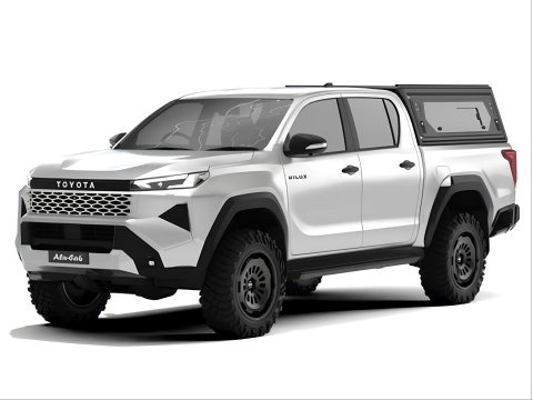 HardTop Alu-Cab Contour avec vitres latérales pour Toyota Hilux Travo double cabine