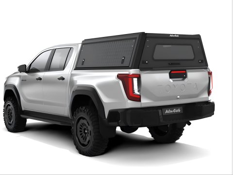 HardTop Alu-Cab Explorer noir strié pour Toyota Hilux Travo double cabine