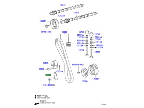Tendeur de distribution motorisations 1KD 2KD 1KZ