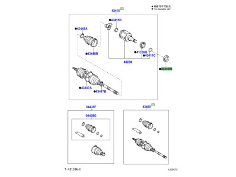 Joint spi gauche pont avant HDJ100 KDJ12 KDJ15 KDJ9 Hilux
