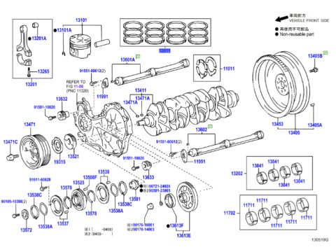 Jeu de segments pour 4 pistons KDJ9 KDJ12 163cv 166cv