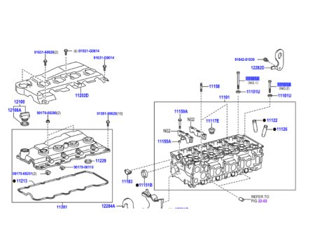 Vis culasse No1 Land Cruiser et Hilux 3.0D4-D 2.5D4-D