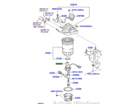 Capteur présence eau dans gasoil sous filtre KDJ120 KDJ125