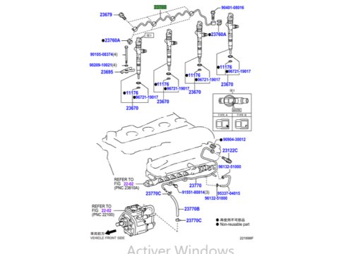 Rampe de retour injecteurs KDJ9 KDJ12 KDJ15 Hilux Vigo